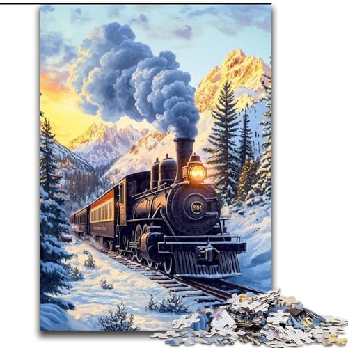 Puzzle für Erwachsene, 1000-teiliger Zug, der auf Schnee fährt, Holzpuzzle für Erwachsene, 26x38cm, Denksportaufgabe, Spiel für Erwachsene, interaktive Familienaktivität Puzzle für Erwachsene, 1000-teiliger Zug, der auf Schnee fährt, Holzpuzzle für Erwachsene, 26x38cm, Denksportaufgabe, Spiel für Erwachsene, interaktive Familienaktivität von ZKYUBEK