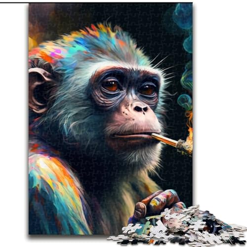 Puzzle für Erwachsene, 1000-teiliges Affen-Holzpuzzle, Größe 50x75cm, für Reiseliebhaber und Paare, anspruchsvolles Spielzeug Puzzle für Erwachsene, 1000-teiliges Affen-Holzpuzzle, Größe 50x75cm, für Reiseliebhaber und Paare, anspruchsvolles Spielzeug von ZKYUBEK