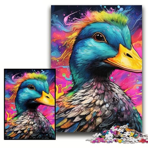 Puzzle für Erwachsene, 1000-teiliges Art-Duck-Puzzle für Erwachsene, 26x38cm, Eltern, Partner, Freunde – ab 14 Jahren Puzzle für Erwachsene, 1000-teiliges Art-Duck-Puzzle für Erwachsene, 26x38cm, Eltern, Partner, Freunde – ab 14 Jahren von ZKYUBEK