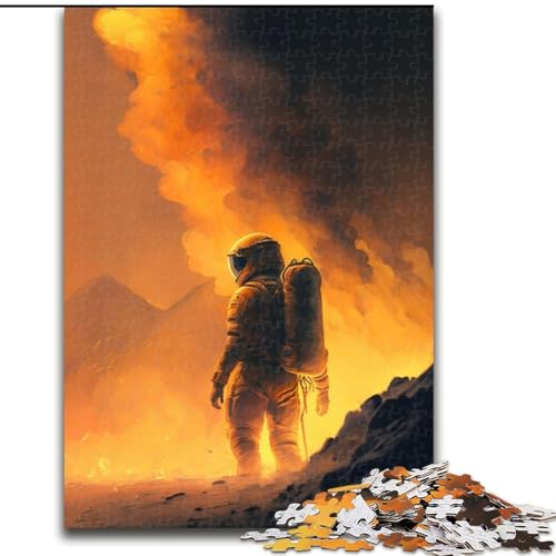 Puzzle für Erwachsene, 1000-teiliges Astronauten-Holzpuzzle, Größe 50x75cm, anspruchsvolles Denkspiel – entspannendes Spielzeug für Teenager von ZKYUBEK