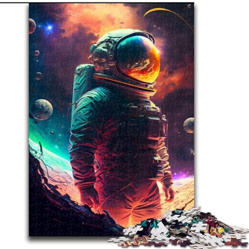 Puzzle für Erwachsene, 1000-teiliges Astronauten-Holzpuzzle, Größe 50x75cm, anspruchsvolles Denkspiel – entspannendes Spielzeug für Teenager von ZKYUBEK