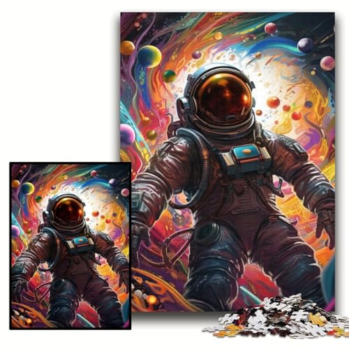 Puzzle für Erwachsene, 1000-teiliges Astronauten-Puzzle für Erwachsene, 50x75cm, Eltern, Partner, Freunde – ab 14 Jahren Puzzle für Erwachsene, 1000-teiliges Astronauten-Puzzle für Erwachsene, 50x75cm, Eltern, Partner, Freunde – ab 14 Jahren von ZKYUBEK