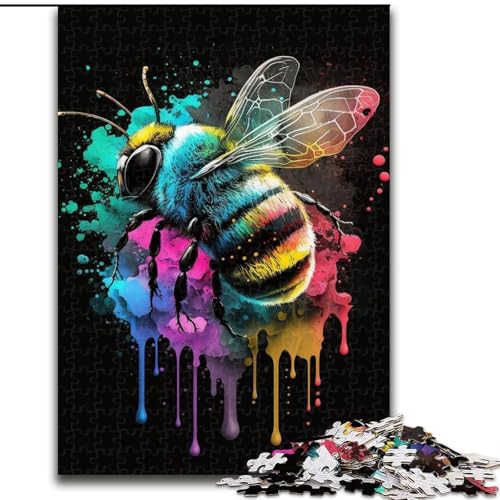 Puzzle für Erwachsene, 1000-teiliges Bienen-Mal-Puzzle, Größe 26x38cm, Denksportspiel, interaktives Familienspiel, geeignet für Kinder ab 14 Jahren von ZKYUBEK