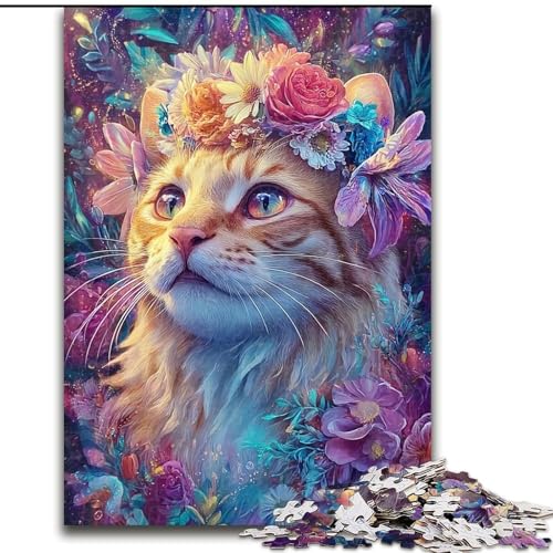 Puzzle für Erwachsene, 1000-teiliges Blumen- und Katzen-Holzpuzzle für Erwachsene, 26x38cm, Denksportaufgabe, Spiel für Erwachsene, interaktive Familienaktivität Puzzle für Erwachsene, 1000-teiliges Blumen- und Katzen-Holzpuzzle für Erwachsene, 26x38cm, Denksportaufgabe, Spiel für Erwachsene, interaktive Familienaktivität von ZKYUBEK