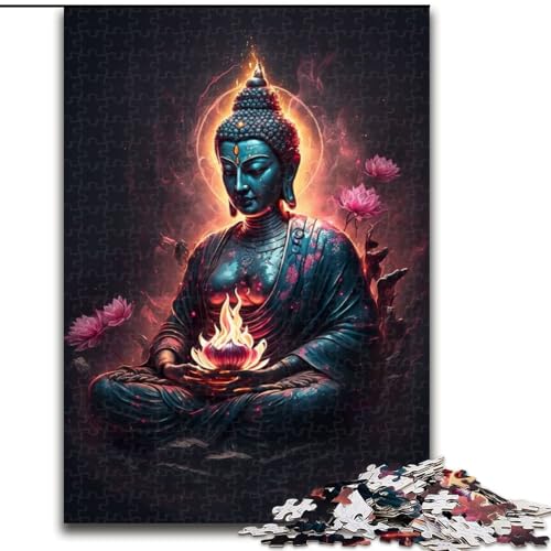 Puzzle für Erwachsene, 1000-teiliges Buddha-Holzpuzzle für Erwachsene, Größe 50x75cm, Denksportaufgabe, Spiel für Erwachsene, interaktive Familienaktivität von ZKYUBEK