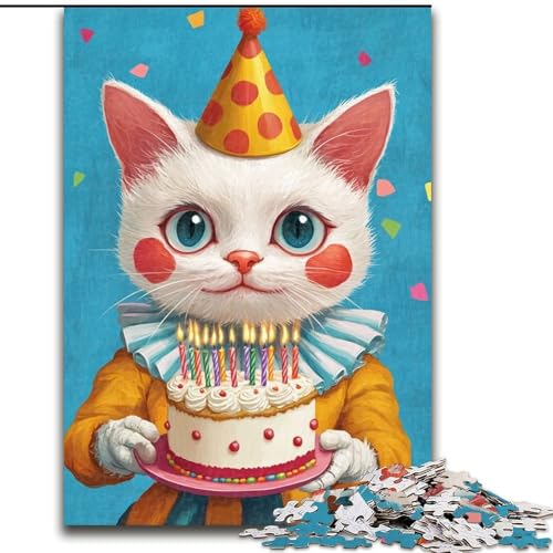 Puzzle für Erwachsene, 1000-teiliges Clown-Katzen-Holzpuzzle für Erwachsene, 26x38cm, Denksportaufgabe, Spiel für Erwachsene, interaktive Familienaktivität Puzzle für Erwachsene, 1000-teiliges Clown-Katzen-Holzpuzzle für Erwachsene, 26x38cm, Denksportaufgabe, Spiel für Erwachsene, interaktive Familienaktivität von ZKYUBEK