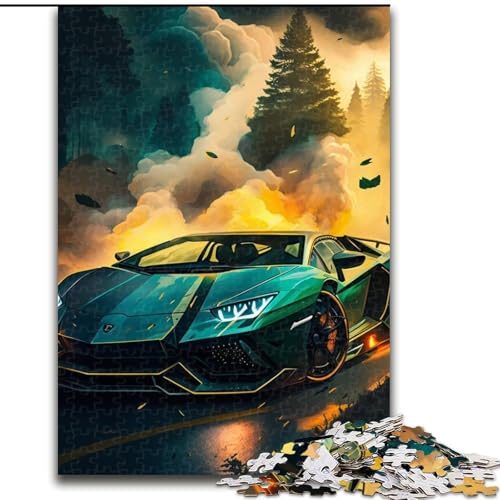 Puzzle für Erwachsene, 1000-teiliges Cooles Sportwagen-Puzzle aus Karton, Größe 26x38cm, für Reiseliebhaber und Paare, anspruchsvolles Spielzeug von ZKYUBEK