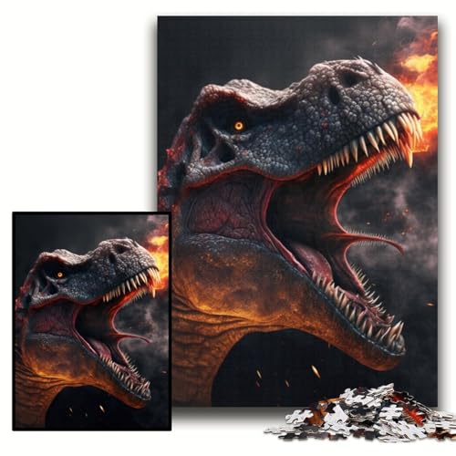 Puzzle für Erwachsene, 1000-teiliges Dinosaurier-Holzpuzzle für Erwachsene, 50x75cm, interaktives Familienspiel, Gehirn-Herausforderung, Lernspielzeug Puzzle für Erwachsene, 1000-teiliges Dinosaurier-Holzpuzzle für Erwachsene, 50x75cm, interaktives Familienspiel, Gehirn-Herausforderung, Lernspielzeug von ZKYUBEK