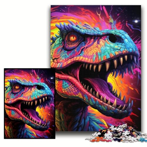 Puzzle für Erwachsene, 1000-teiliges Dinosaurier-Kunstpuzzle für Erwachsene, 50x75cm, Eltern, Partner, Freunde – ab 14 Jahren Puzzle für Erwachsene, 1000-teiliges Dinosaurier-Kunstpuzzle für Erwachsene, 50x75cm, Eltern, Partner, Freunde – ab 14 Jahren von ZKYUBEK