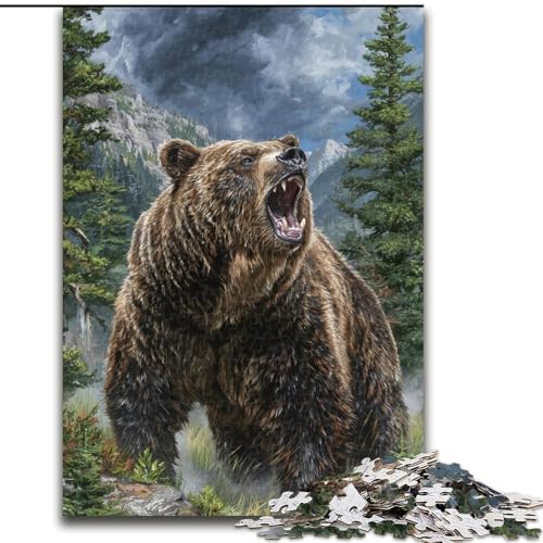 Puzzle für Erwachsene, 1000-teiliges Dschungel-Grizzly-Puzzle aus Holz für Erwachsene, 26x38cm, Familienaktivität, Denksportaufgabe, Heimdekoration Puzzle für Erwachsene, 1000-teiliges Dschungel-Grizzly-Puzzle aus Holz für Erwachsene, 26x38cm, Familienaktivität, Denksportaufgabe, Heimdekoration von ZKYUBEK