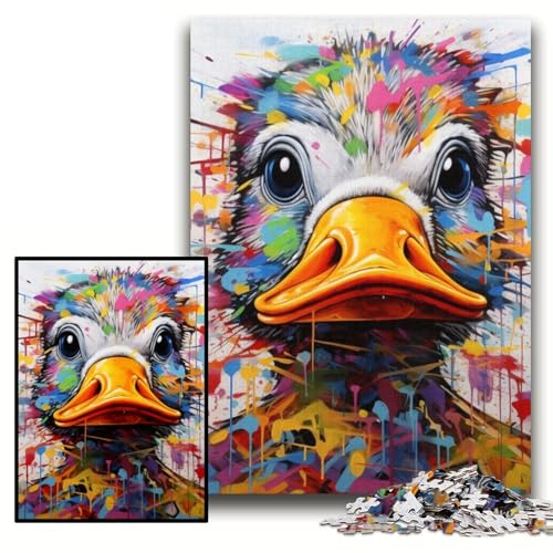 Puzzle für Erwachsene, 1000-teiliges Enten-Graffiti-Puzzle aus Pappe für Erwachsene, 26x38cm, interaktives Familienspiel, Denksportaufgabe, Lernspielzeug Puzzle für Erwachsene, 1000-teiliges Enten-Graffiti-Puzzle aus Pappe für Erwachsene, 26x38cm, interaktives Familienspiel, Denksportaufgabe, Lernspielzeug von ZKYUBEK