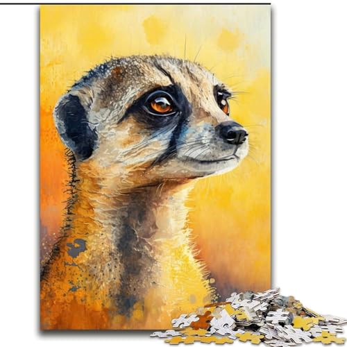Puzzle für Erwachsene, 1000-teiliges Erdmännchen-Puzzle aus Pappe, Größe 26x38cm, für Reiseliebhaber und Paare, anspruchsvolles Spielzeug von ZKYUBEK