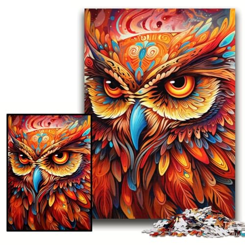 Puzzle für Erwachsene, 1000-teiliges Eulen-Puzzle aus Pappe für Erwachsene, 26x38cm, interaktives Familienspiel, Denksportaufgabe, Lernspielzeug Puzzle für Erwachsene, 1000-teiliges Eulen-Puzzle aus Pappe für Erwachsene, 26x38cm, interaktives Familienspiel, Denksportaufgabe, Lernspielzeug von ZKYUBEK