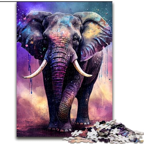 Puzzle für Erwachsene, 1000-teiliges Fantasie-Elefanten-Holzpuzzle, Größe 50x75cm, anspruchsvolles DIY-Denkspiel für Teenager Puzzle für Erwachsene, 1000-teiliges Fantasie-Elefanten-Holzpuzzle, Größe 50x75cm, anspruchsvolles DIY-Denkspiel für Teenager von ZKYUBEK
