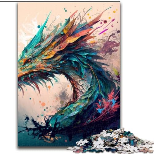 Puzzle für Erwachsene, 1000-teiliges Fantasy-Drachen-Holzpuzzle, Größe 50x75cm, für Reiseliebhaber und Paare, anspruchsvolles Spielzeug Puzzle für Erwachsene, 1000-teiliges Fantasy-Drachen-Holzpuzzle, Größe 50x75cm, für Reiseliebhaber und Paare, anspruchsvolles Spielzeug von ZKYUBEK