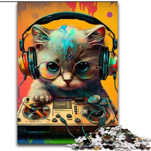 Puzzle für Erwachsene, 1000-teiliges Fantasy-Katzen-Holzpuzzle, Größe 50x75cm, für Reiseliebhaber und Paare, anspruchsvolles Spielzeug Puzzle für Erwachsene, 1000-teiliges Fantasy-Katzen-Holzpuzzle, Größe 50x75cm, für Reiseliebhaber und Paare, anspruchsvolles Spielzeug von ZKYUBEK