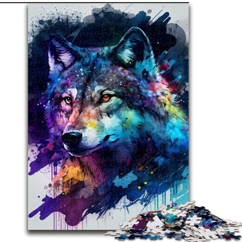 Puzzle für Erwachsene, 1000-teiliges Fantasy-Wolf-Holzpuzzle, Größe 50x75cm, für Reiseliebhaber und Paare, anspruchsvolles Spielzeug Puzzle für Erwachsene, 1000-teiliges Fantasy-Wolf-Holzpuzzle, Größe 50x75cm, für Reiseliebhaber und Paare, anspruchsvolles Spielzeug von ZKYUBEK