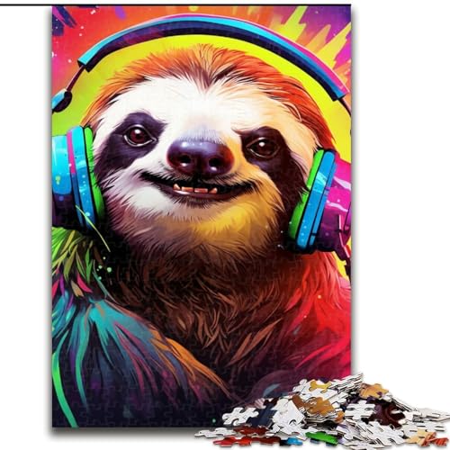 Puzzle für Erwachsene, 1000-teiliges Faultier-Puzzle, Größe 50x75cm, anspruchsvolles Denkspiel für Teenager, Spaß für den Spieleabend mit der Familie von ZKYUBEK