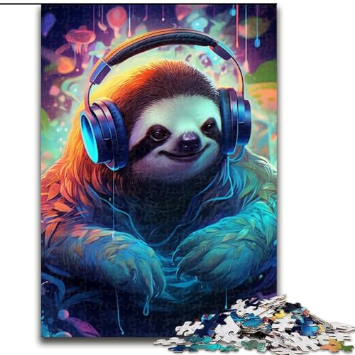 Puzzle für Erwachsene, 1000-teiliges Faultier-Puzzle für Erwachsene, Größe 26x38cm, anspruchsvolles Denkspiel – entspannendes Spielzeug für Teenager von ZKYUBEK