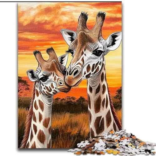 Puzzle für Erwachsene, 1000-teiliges Giraffenpaar-Holzpuzzle für Erwachsene, 26x38cm, Familienaktivität, Denksportaufgabe, Heimdekoration Puzzle für Erwachsene, 1000-teiliges Giraffenpaar-Holzpuzzle für Erwachsene, 26x38cm, Familienaktivität, Denksportaufgabe, Heimdekoration von ZKYUBEK