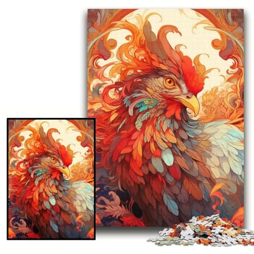 Puzzle für Erwachsene, 1000-teiliges Hahn-Puzzle aus Pappe für Erwachsene, 26x38cm, interaktives Familienspiel, Denksportaufgabe, Lernspielzeug Puzzle für Erwachsene, 1000-teiliges Hahn-Puzzle aus Pappe für Erwachsene, 26x38cm, interaktives Familienspiel, Denksportaufgabe, Lernspielzeug von ZKYUBEK