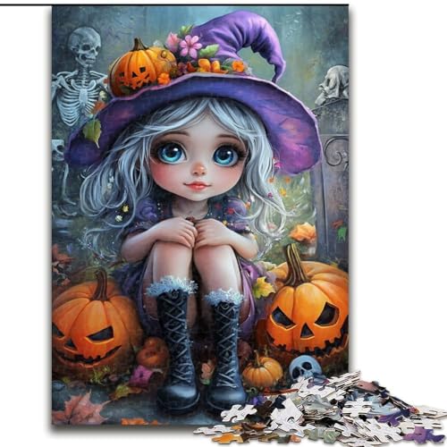 Puzzle für Erwachsene, 1000-teiliges Halloween-Mädchen-Puzzle für 1000-teiliges, anspruchsvolles Denkspiel für Teenager, perfekt als Heimdekoration oder Geschenk, 50x75cm Puzzle für Erwachsene, 1000-teiliges Halloween-Mädchen-Puzzle für 1000-teiliges, anspruchsvolles Denkspiel für Teenager, perfekt als Heimdekoration oder Geschenk, 50x75cm von ZKYUBEK