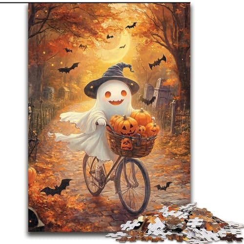 Puzzle für Erwachsene, 1000-teiliges Halloween-Seelen-Holzpuzzle für Erwachsene, 26x38cm, Denksportaufgabe und Heimdekoration von ZKYUBEK
