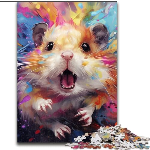 Puzzle für Erwachsene, 1000-teiliges Hamster-Puzzle aus Pappe, Größe 26x38cm, für Reiseliebhaber und Paare, anspruchsvolles Spielzeug von ZKYUBEK