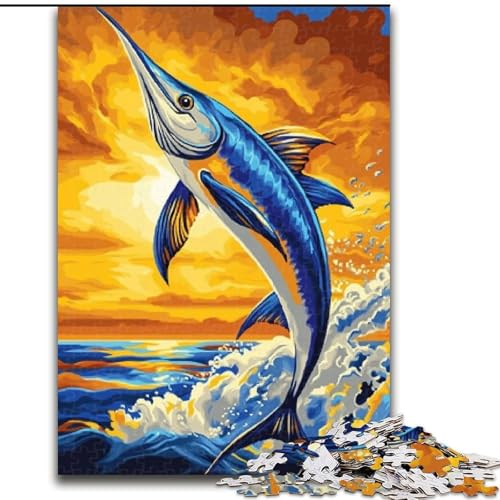Puzzle für Erwachsene, 1000-teiliges Holzpuzzle „Blue Marlin“ für Erwachsene, 26x38cm, Denksportaufgabe und Heimdekoration Puzzle für Erwachsene, 1000-teiliges Holzpuzzle „Blue Marlin“ für Erwachsene, 26x38cm, Denksportaufgabe und Heimdekoration von ZKYUBEK