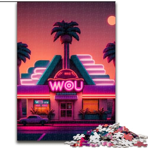 Puzzle für Erwachsene, 1000-teiliges Holzpuzzle „Neon-Retro-Strand“ in der Größe 50x75cm. Anspruchsvolles Denkspiel für Teenager, Spaß für den Spieleabend mit der Familie Puzzle für Erwachsene, 1000-teiliges Holzpuzzle „Neon-Retro-Strand“ in der Größe 50x75cm. Anspruchsvolles Denkspiel für Teenager, Spaß für den Spieleabend mit der Familie von ZKYUBEK