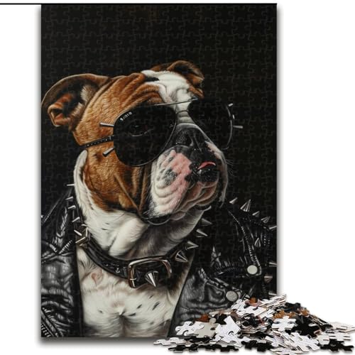 Puzzle für Erwachsene, 1000-teiliges Holzpuzzle Bulldogge im Mantel, 50x75cm, perfekt für Familienspaß an Weihnachten, Thanksgiving, Geburtstagen und Ostern Puzzle für Erwachsene, 1000-teiliges Holzpuzzle Bulldogge im Mantel, 50x75cm, perfekt für Familienspaß an Weihnachten, Thanksgiving, Geburtstagen und Ostern von ZKYUBEK