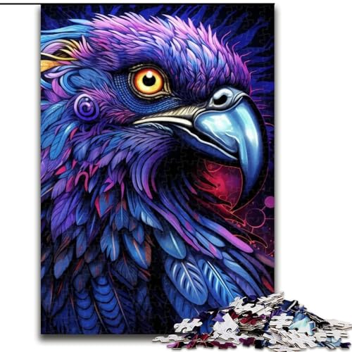 Puzzle für Erwachsene, 1000-teiliges Holzpuzzle mit Buntem Papagei, Größe 50x75cm, Denksportaufgabe, Teenager und zur Heimdekoration von ZKYUBEK