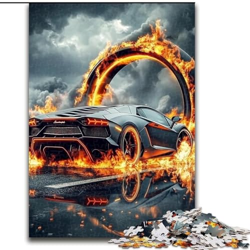 Puzzle für Erwachsene, 1000-teiliges Holzpuzzle mit Flammen-Sportwagen für Erwachsene, 26x38cm, Denksportaufgabe, Spiel für Erwachsene, interaktive Familienaktivität Puzzle für Erwachsene, 1000-teiliges Holzpuzzle mit Flammen-Sportwagen für Erwachsene, 26x38cm, Denksportaufgabe, Spiel für Erwachsene, interaktive Familienaktivität von ZKYUBEK