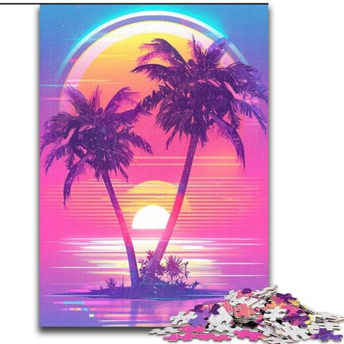 Puzzle für Erwachsene, 1000-teiliges Holzpuzzle mit Neon-Kokosnussbaum für Erwachsene, 26x38cm, Denksportaufgabe, Spiel für Erwachsene, interaktive Familienaktivität Puzzle für Erwachsene, 1000-teiliges Holzpuzzle mit Neon-Kokosnussbaum für Erwachsene, 26x38cm, Denksportaufgabe, Spiel für Erwachsene, interaktive Familienaktivität von ZKYUBEK
