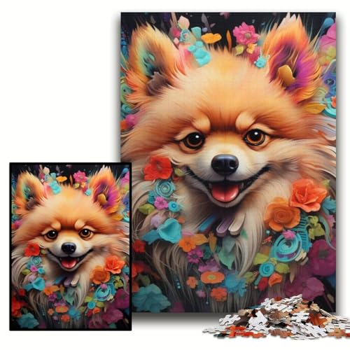 Puzzle für Erwachsene, 1000-teiliges Holzpuzzle mit Zwergspitz für Erwachsene, 50x75cm, interaktives Familienspiel, Denksportaufgabe, Lernspielzeug Puzzle für Erwachsene, 1000-teiliges Holzpuzzle mit Zwergspitz für Erwachsene, 50x75cm, interaktives Familienspiel, Denksportaufgabe, Lernspielzeug von ZKYUBEK