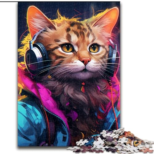 Puzzle für Erwachsene, 1000-teiliges Holzpuzzle mit farbenfroher Katzenkunst, Größe 50x75cm, für Reiseliebhaber und Paare, anspruchsvolles Spielzeug Puzzle für Erwachsene, 1000-teiliges Holzpuzzle mit farbenfroher Katzenkunst, Größe 50x75cm, für Reiseliebhaber und Paare, anspruchsvolles Spielzeug von ZKYUBEK