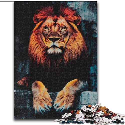 Puzzle für Erwachsene, 1000-teiliges Holzpuzzle mit schwarz-weißem Löwenmotiv, 26x38cm, Denksportaufgabe, Spiel für Erwachsene, interaktive Familienaktivität Puzzle für Erwachsene, 1000-teiliges Holzpuzzle mit schwarz-weißem Löwenmotiv, 26x38cm, Denksportaufgabe, Spiel für Erwachsene, interaktive Familienaktivität von ZKYUBEK