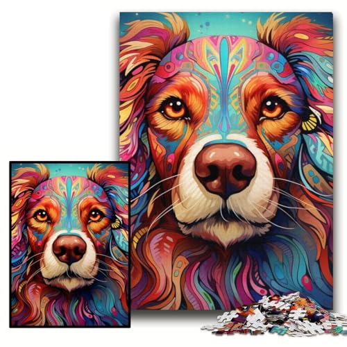 Puzzle für Erwachsene, 1000-teiliges Hundepuzzle für Erwachsene, 26x38cm, Eltern, Partner, Freunde – ab 14 Jahren Puzzle für Erwachsene, 1000-teiliges Hundepuzzle für Erwachsene, 26x38cm, Eltern, Partner, Freunde – ab 14 Jahren von ZKYUBEK