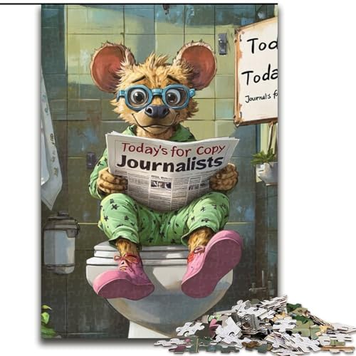 Puzzle für Erwachsene, 1000-teiliges Hyena Go Toilet-Holzpuzzle, Größe 50x75cm, für Reiseliebhaber und Paare, anspruchsvolles Spielzeug Puzzle für Erwachsene, 1000-teiliges Hyena Go Toilet-Holzpuzzle, Größe 50x75cm, für Reiseliebhaber und Paare, anspruchsvolles Spielzeug von ZKYUBEK