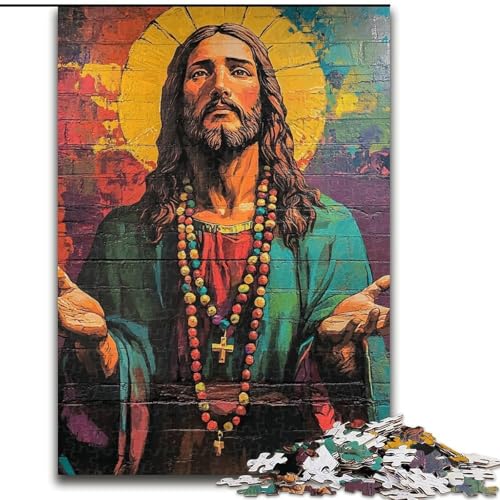 Puzzle für Erwachsene, 1000-teiliges Jesus-Holzpuzzle für Erwachsene, 26x38cm, Denksportaufgabe, Spiel für Erwachsene, interaktive Familienaktivität Puzzle für Erwachsene, 1000-teiliges Jesus-Holzpuzzle für Erwachsene, 26x38cm, Denksportaufgabe, Spiel für Erwachsene, interaktive Familienaktivität von ZKYUBEK