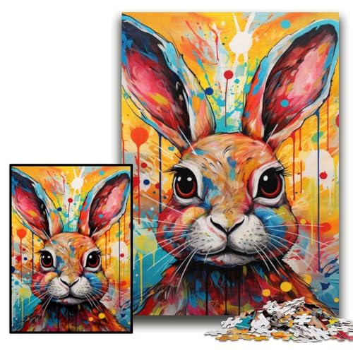 Puzzle für Erwachsene, 1000-teiliges Kaninchen-Holzpuzzle für Erwachsene, 50x75cm, interaktives Familienspiel, Denksportaufgabe, Lernspielzeug Puzzle für Erwachsene, 1000-teiliges Kaninchen-Holzpuzzle für Erwachsene, 50x75cm, interaktives Familienspiel, Denksportaufgabe, Lernspielzeug von ZKYUBEK