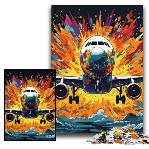 Puzzle für Erwachsene, 1000-teiliges Kunst-Flugzeug-Pappe-Puzzle für Erwachsene, 26x38cm, interaktives Familienspiel, Denksportaufgabe, Lernspielzeug Puzzle für Erwachsene, 1000-teiliges Kunst-Flugzeug-Pappe-Puzzle für Erwachsene, 26x38cm, interaktives Familienspiel, Denksportaufgabe, Lernspielzeug von ZKYUBEK