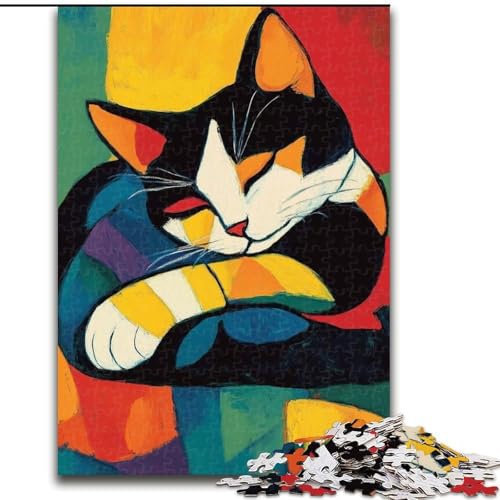 Puzzle für Erwachsene, 1000-teiliges Kunst-Katzen-Holzpuzzle für Erwachsene, 26x38cm, Denksportaufgabe, Spiel für Erwachsene, interaktive Familienaktivität Puzzle für Erwachsene, 1000-teiliges Kunst-Katzen-Holzpuzzle für Erwachsene, 26x38cm, Denksportaufgabe, Spiel für Erwachsene, interaktive Familienaktivität von ZKYUBEK