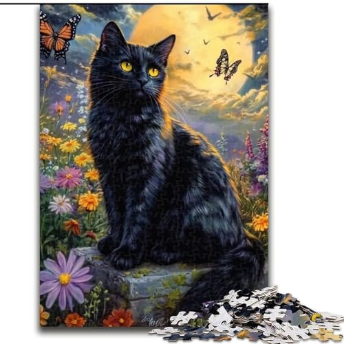 Puzzle für Erwachsene, 1000-teiliges Kunst-Puzzle mit schwarzer Katze aus Holz für Erwachsene, 50x75cm, Denksportaufgabe, Spiel für Erwachsene, interaktive Aktivität für die Familie Puzzle für Erwachsene, 1000-teiliges Kunst-Puzzle mit schwarzer Katze aus Holz für Erwachsene, 50x75cm, Denksportaufgabe, Spiel für Erwachsene, interaktive Aktivität für die Familie von ZKYUBEK