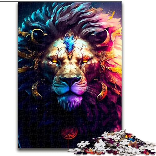 Puzzle für Erwachsene, 1000-teiliges Löwen-Holzpuzzle, Größe 50x75cm, anspruchsvolles Denkspiel – entspannendes Spielzeug für Teenager von ZKYUBEK
