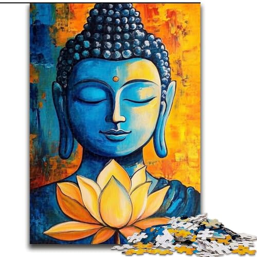 Puzzle für Erwachsene, 1000-teiliges Lotus-Buddha-Holzpuzzle für Erwachsene, 26x38cm, Denksportaufgabe, Spiel für Erwachsene, interaktive Familienaktivität Puzzle für Erwachsene, 1000-teiliges Lotus-Buddha-Holzpuzzle für Erwachsene, 26x38cm, Denksportaufgabe, Spiel für Erwachsene, interaktive Familienaktivität von ZKYUBEK