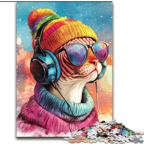 Puzzle für Erwachsene, 1000-teiliges Musik-Katzen-Puzzle, 1000-teiliges Puzzle mit interaktivem Familienspiel, Kinder ab 14 Jahren, 26x38cm Puzzle für Erwachsene, 1000-teiliges Musik-Katzen-Puzzle, 1000-teiliges Puzzle mit interaktivem Familienspiel, Kinder ab 14 Jahren, 26x38cm von ZKYUBEK