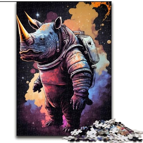 Puzzle für Erwachsene, 1000-teiliges Nashorn-Puzzle aus Karton, Größe 26x38cm, anspruchsvolles Denkspiel – entspannendes Spielzeug für Teenager von ZKYUBEK