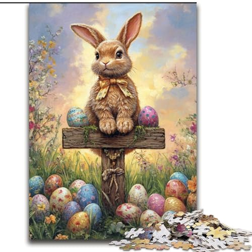 Puzzle für Erwachsene, 1000-teiliges Osterhasen-Puzzle für Erwachsene, 50x75cm, anspruchsvolles Denkspiel für Teenager, Spaß für den Familienspieleabend von ZKYUBEK
