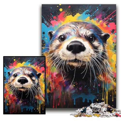 Puzzle für Erwachsene, 1000-teiliges Otter-Puzzle aus Pappe für Erwachsene, 26x38cm, interaktives Familienspiel, Denksportaufgabe, Lernspielzeug Puzzle für Erwachsene, 1000-teiliges Otter-Puzzle aus Pappe für Erwachsene, 26x38cm, interaktives Familienspiel, Denksportaufgabe, Lernspielzeug von ZKYUBEK